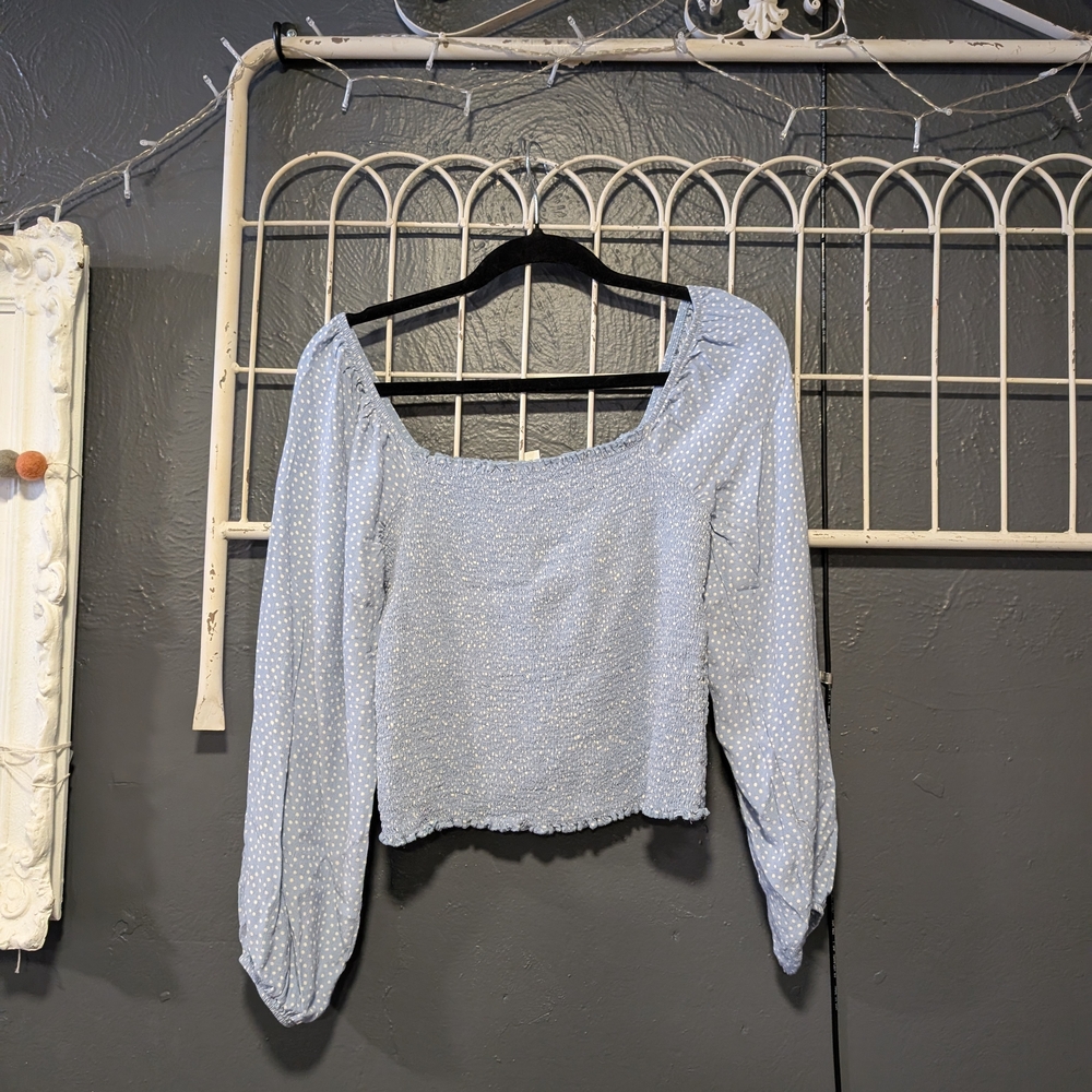 American Eagle Outfitters Light Blue Blouse